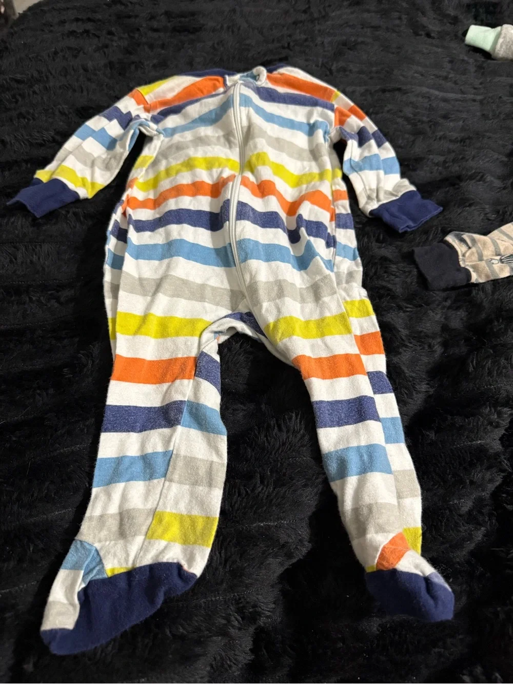 Footie sleepers 14 - Blue, White, Gray, Tan Patterns